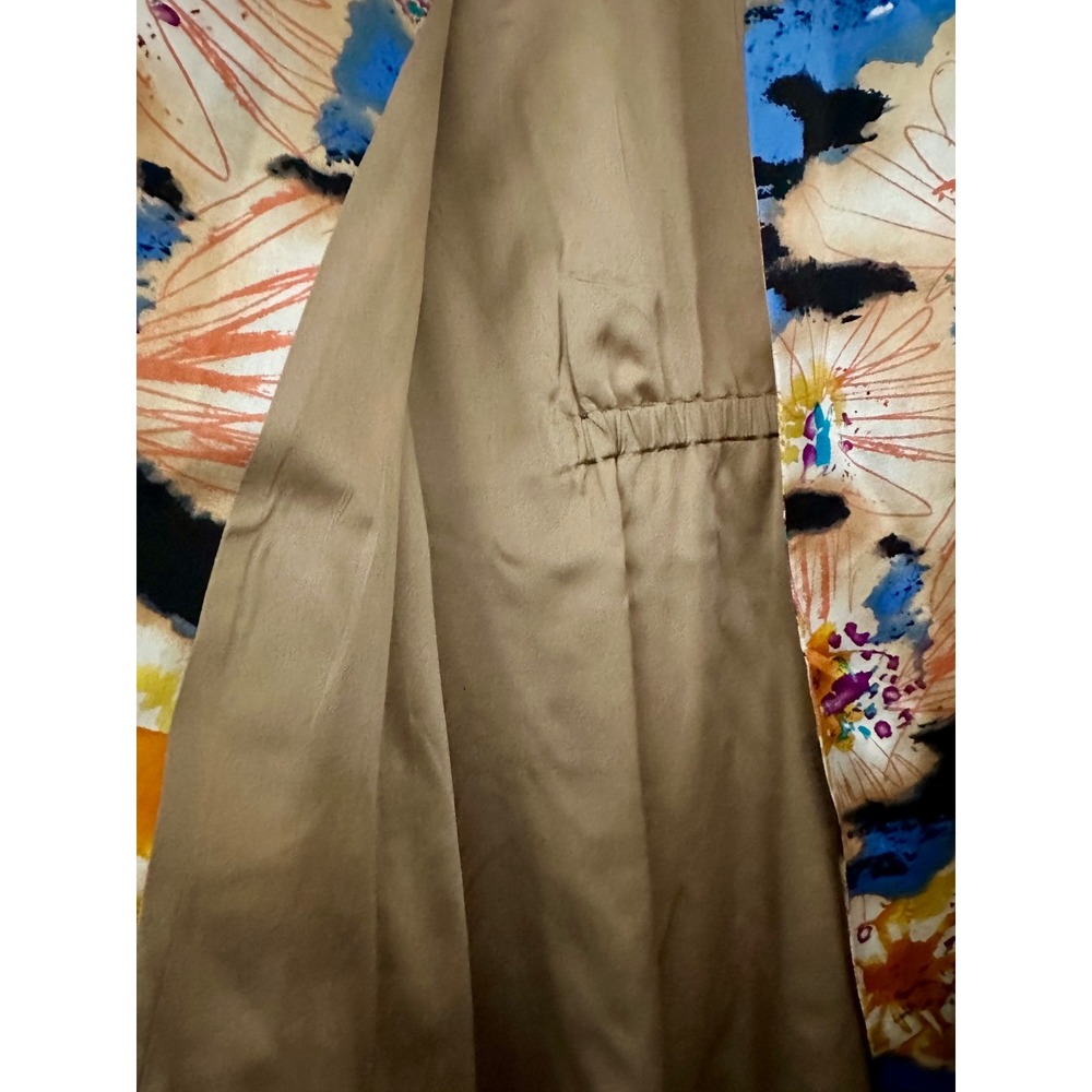 DVF Diane von Furstenberg Silk Linen "Long Zaria" Printed Jacket Coat - Size 4 - Picture 3 of 7